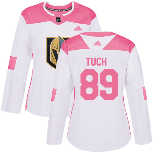 Adidas Golden Knights #89 Alex Tuch White/Pink Authentic Fashion Women's Stitched NHL Jersey
